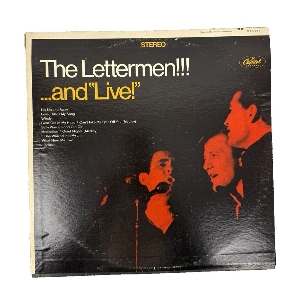 1967 THE LETTERMEN!!! ...and Live! 12" Vinyl Record Album Capitol ST-2758 US